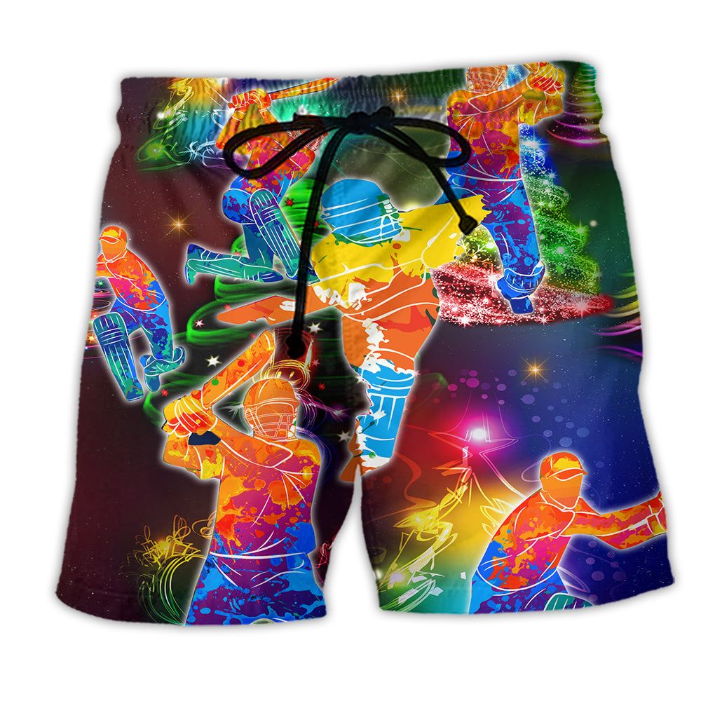Cricket Life Is Better With Cricket Merry Christmas Trendy Aloha Hawaiian Beach Shorts