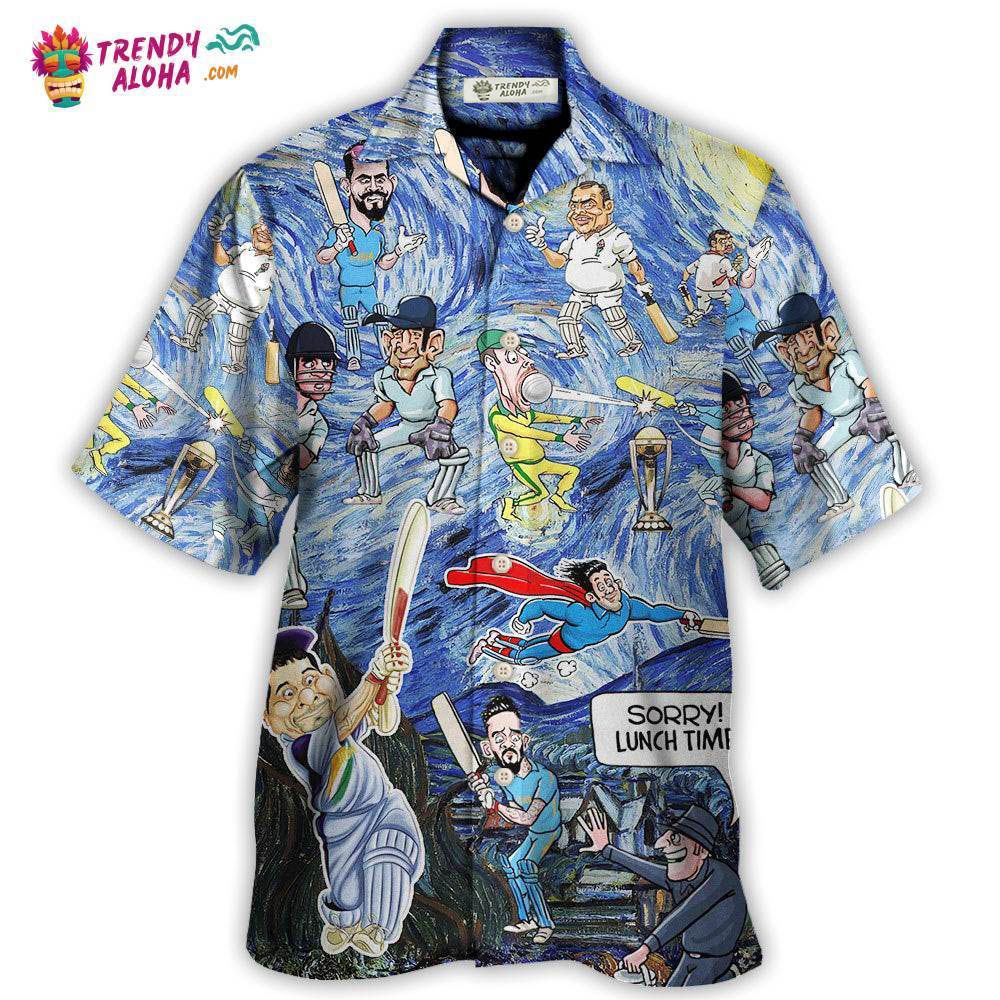 Cricket Sport Funny Play Amazing Starry Night Style Hawaiian Shirt – Trendy Aloha