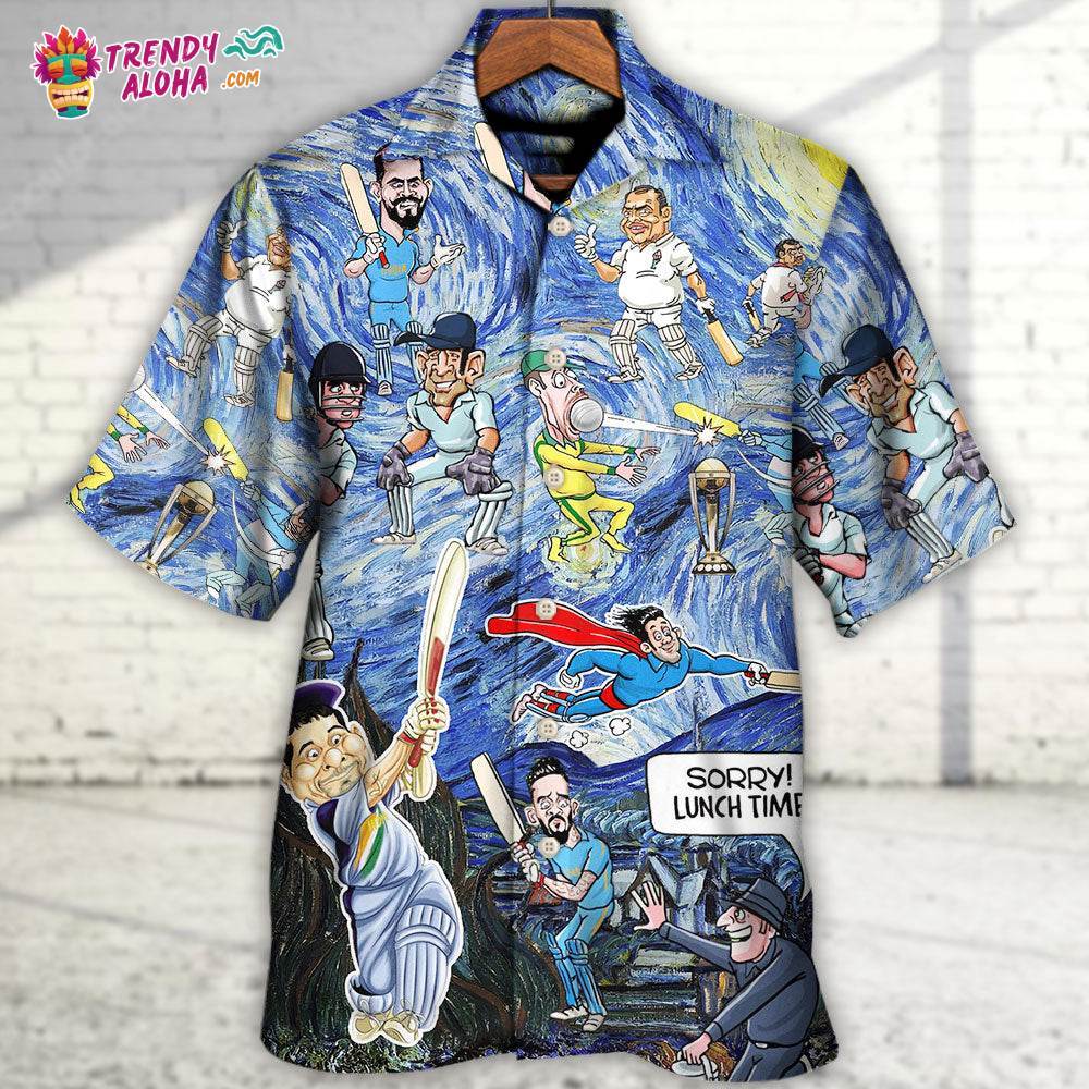 Cricket Sport Funny Play Amazing Starry Night Style Hawaiian Shirt – Trendy Aloha
