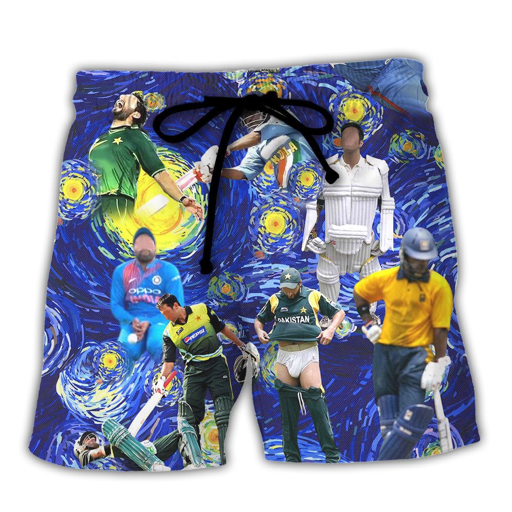 Cricket Sport Funny Play Amazing Style Trendy Aloha Hawaiian Beach Shorts