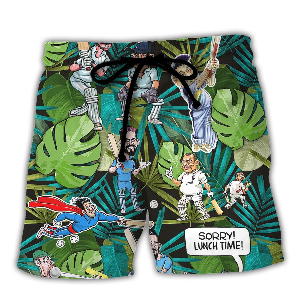 Cricket Sport Funny Play Tropical Vibe Trendy Aloha Hawaiian Beach Shorts Cricket Sport Funny Play Tropical Vibe Trendy Aloha Hawaiian Beach Shorts