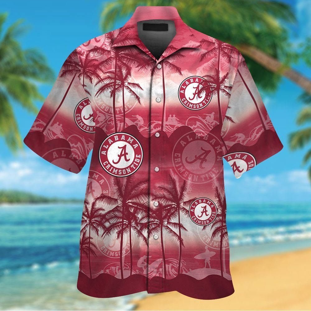 Crimson Tide Alabama Short Sleeve Shirt Hawaiian Tropical Unique Design