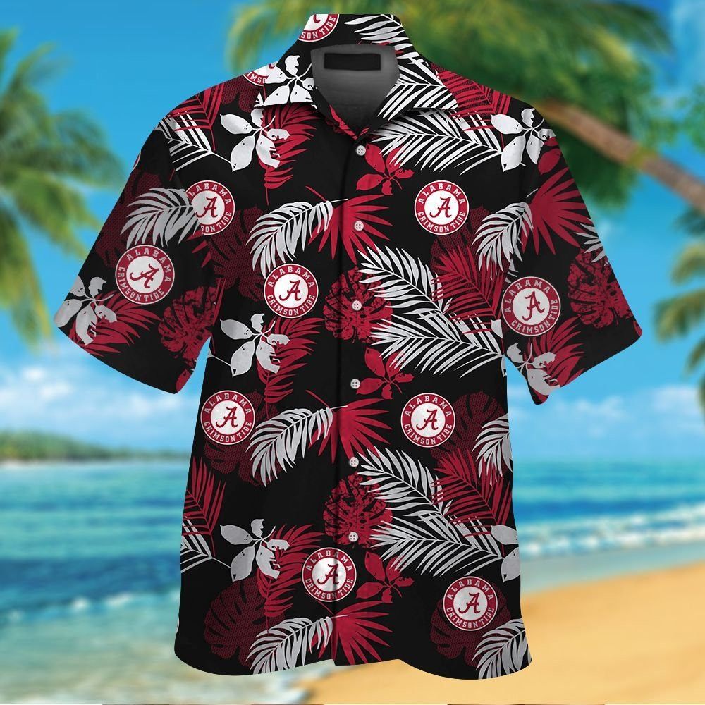 Crimson Tide Alabama Tropical Design Hawaiian Short Sleeve Unique Shirt