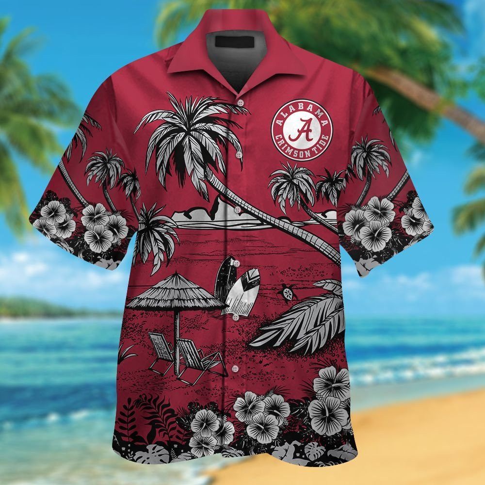 Crimson Tide Alabama Tropical Hawaiian Unique Short Sleeve Elegance Shirt
