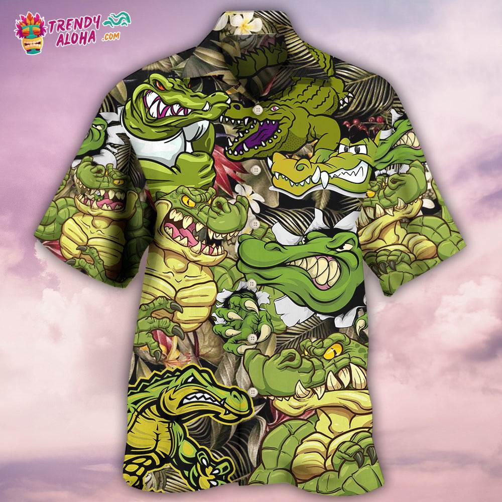 Crocodile Getting The Vibe Hawaiian Shirt – Trendy Aloha