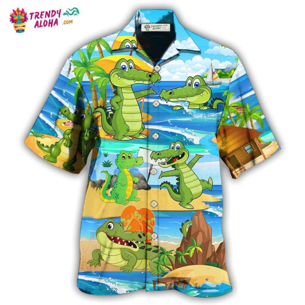 Crocodile Love Life Funny Hawaiian Shirt – Trendy Aloha Crocodile Love Life Funny Hawaiian Shirt – Trendy Aloha