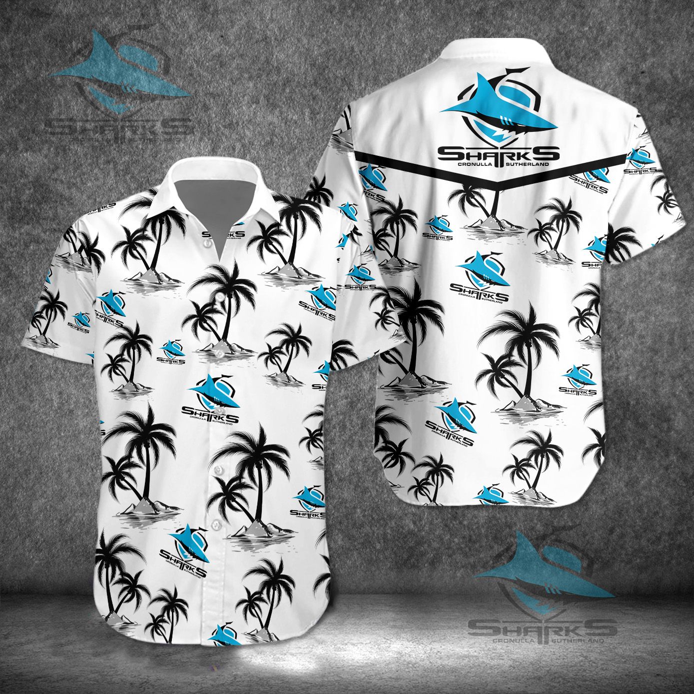 Cronulla Sutherland Sharks NRL Hawaiian Shirt Team Supporter