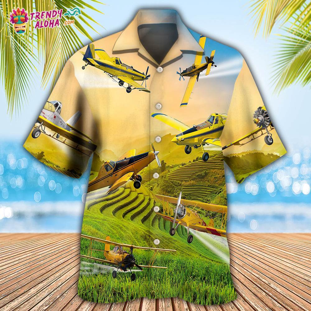 Crop Duster In Life Hawaiian Shirt – Trendy Aloha