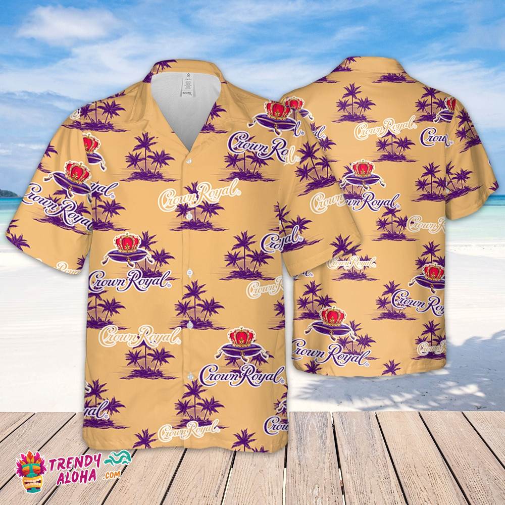 Crown Royal Whiskey Hawaiian Coconut Island Pattern Crown Royal Whiskey Hawaiian Coconut Island Pattern