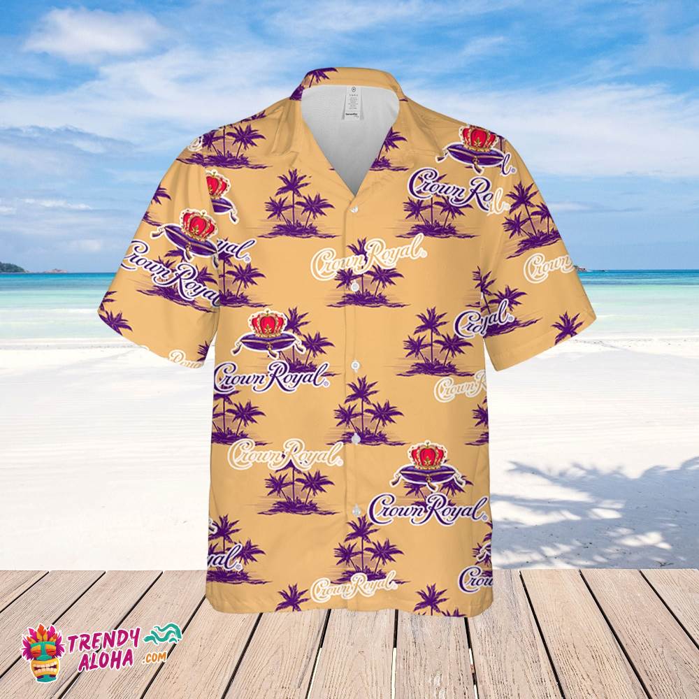 Crown Royal Whiskey Hawaiian Coconut Island Pattern
