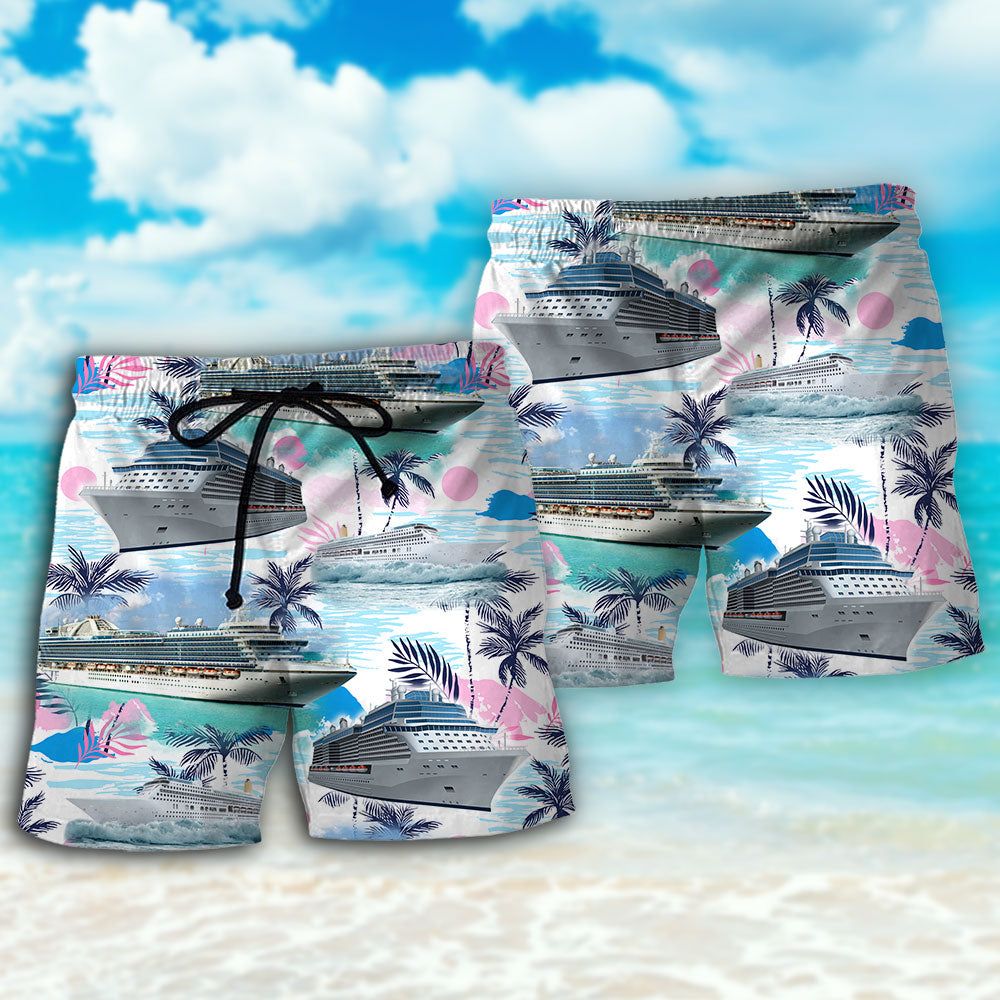 Cruising Beach Tropical Vibe Trendy Aloha Hawaiian Beach Shorts