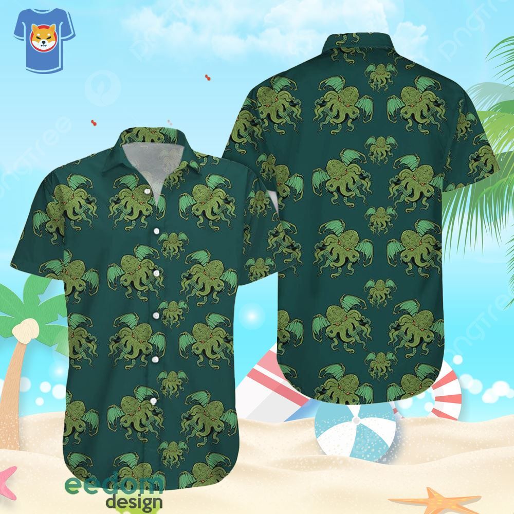 Cthulhu Pattern Aloha Beach Gift Hawaiian Shirt For Men And Women