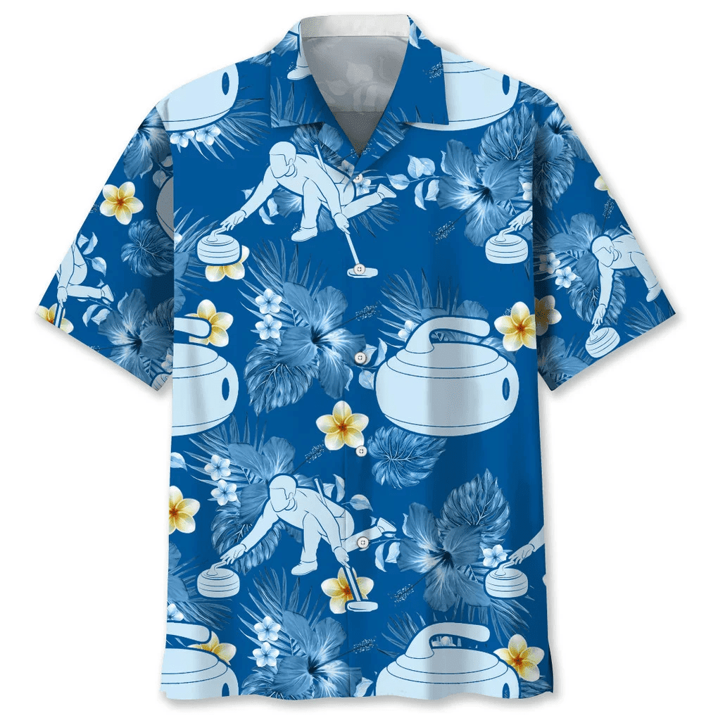 Curling Blue Nature Trendy Hawaiian Shirt