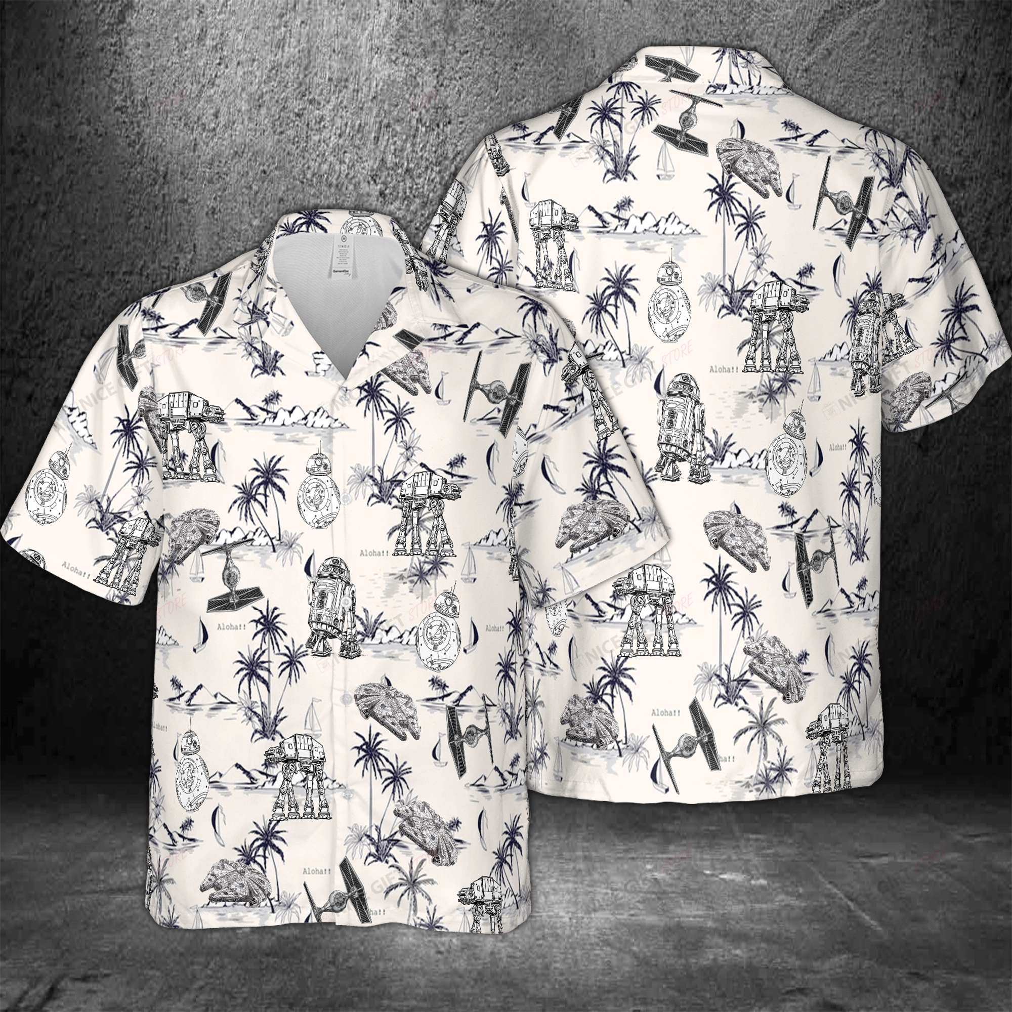 Custom 3D Print Aloha Shirt for Star Wars Fans