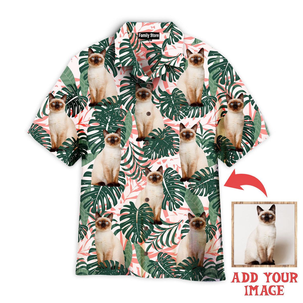 Custom Cat In Summer Bright Tropical Custom Hawaiian Shirt Custom Cat In Summer Bright Tropical Custom Hawaiian Shirt