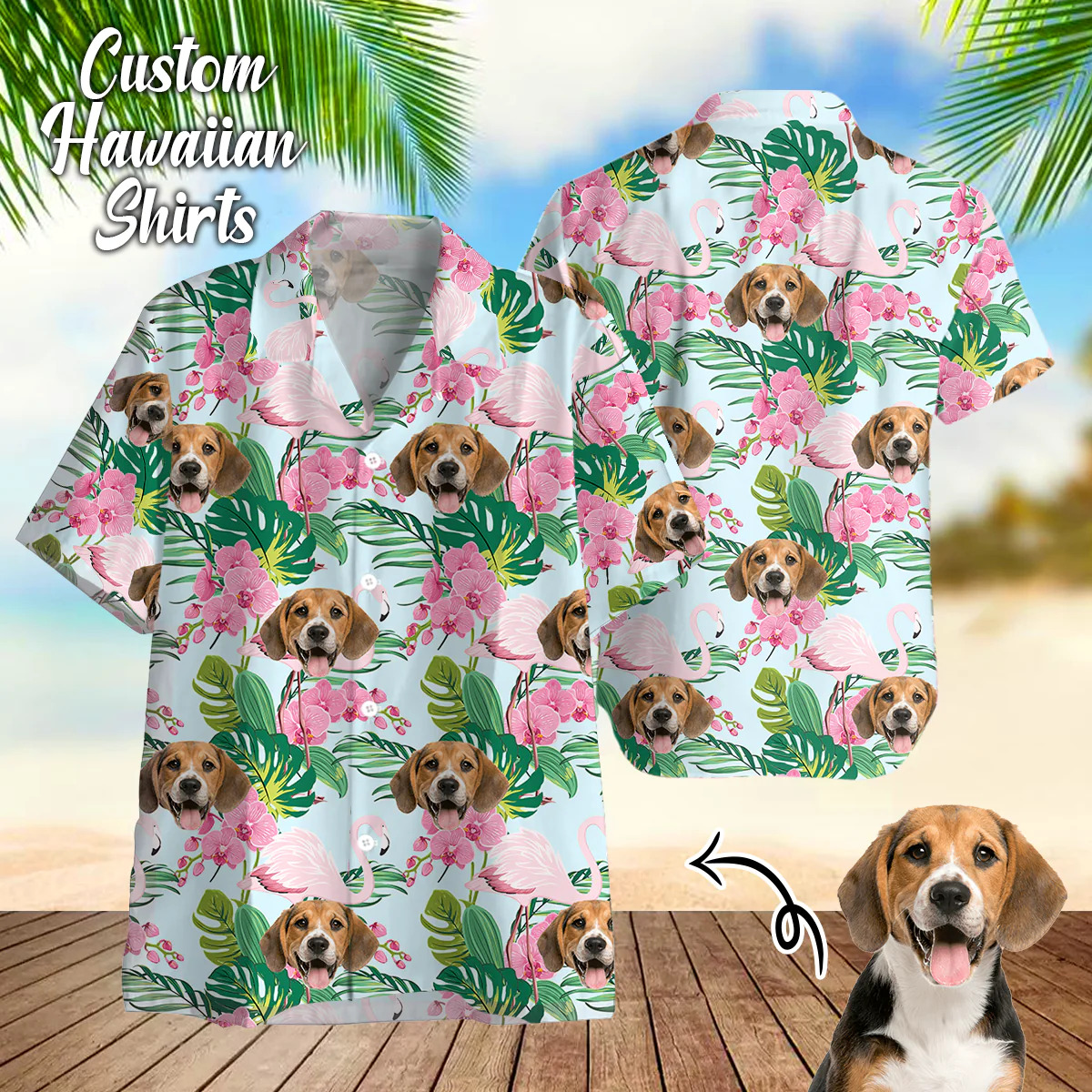 Custom Face Dog Hawaii Shirt Trendy Hawaiian Shirt, Summer Gift