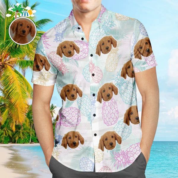 Custom Face Dog Hawaiian Shirt Trendy Aloha