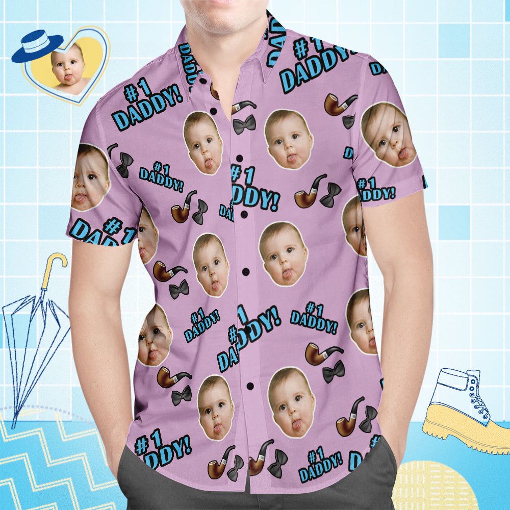 Custom Face Hawaiian Shirt All Over Print Men’s Shirt #1 Daddy