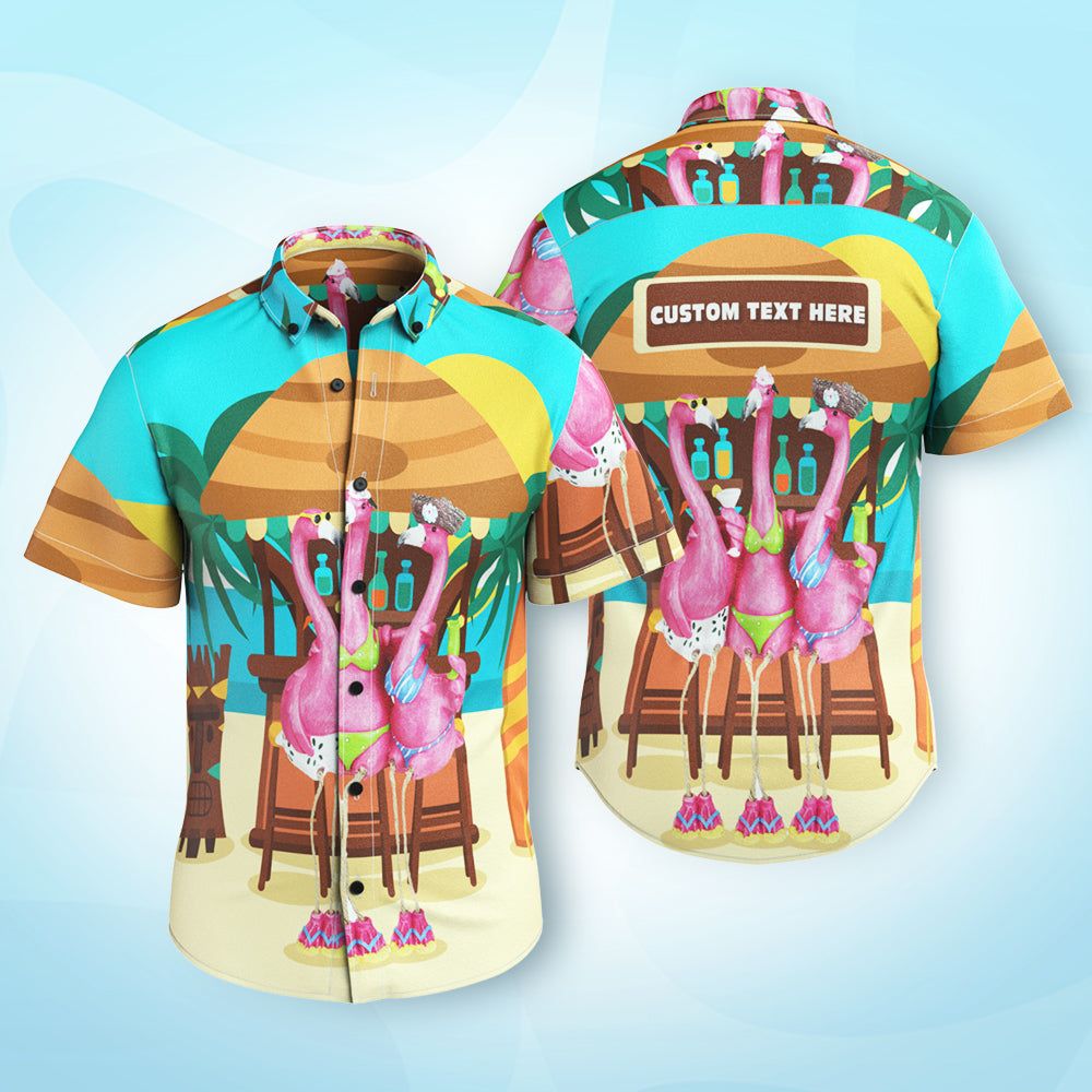 Custom Face Hawaiian Shirt Gifts For Men Flamingo Beach Bar Custom Face Hawaiian Shirt Gifts For Men Flamingo Beach Bar