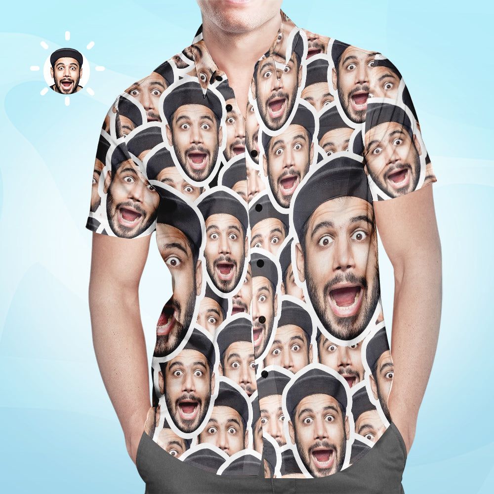Custom Face Hawaiian Shirt Gifts For Men Your Mash Face