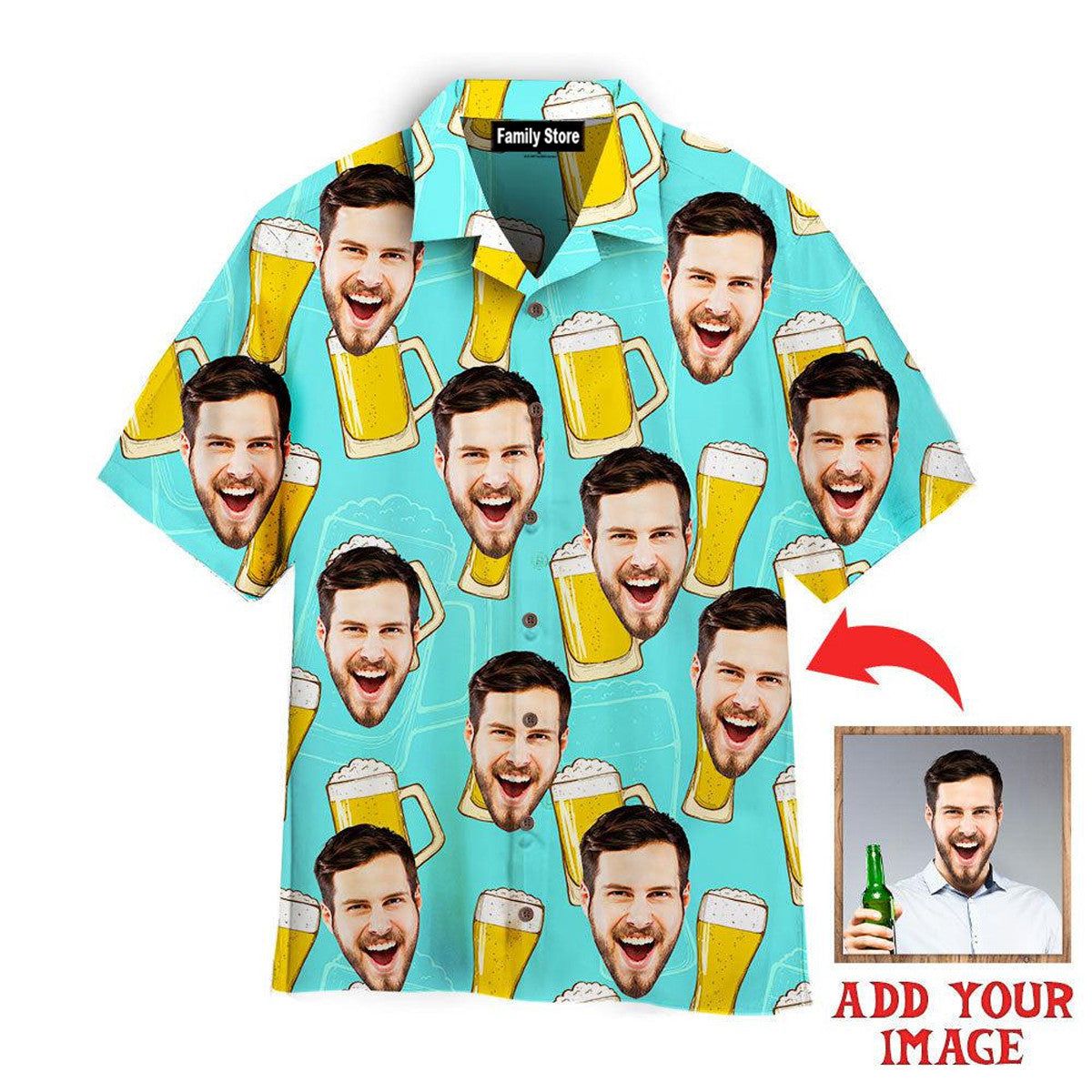 Custom Face Its Beer Day Custom Hawaiian Shirt Custom Face Its Beer Day Custom Hawaiian Shirt