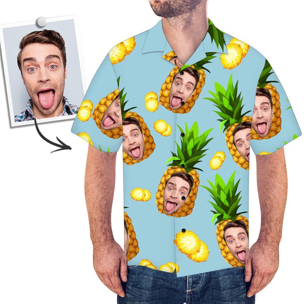 Custom Face Shirt Men’s Hawaiian Shirt Big Pineapple Custom Face Shirt Men’s Hawaiian Shirt Big Pineapple