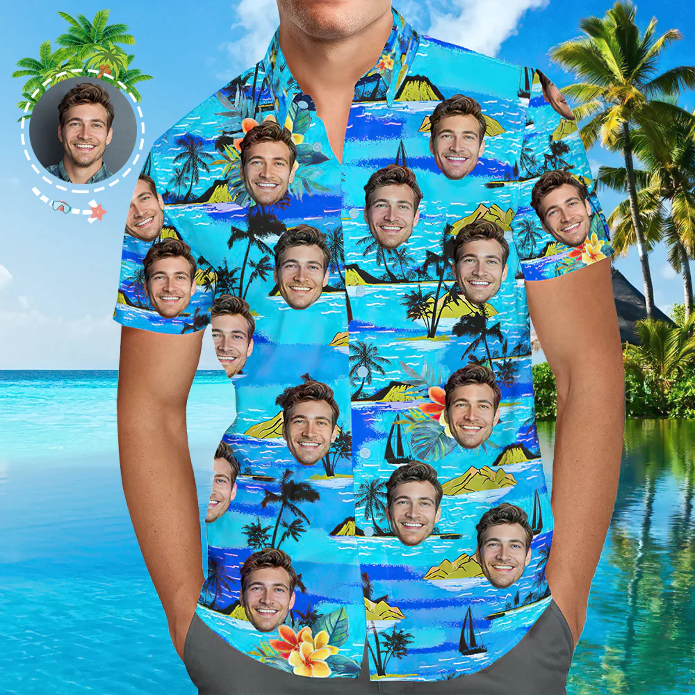 Custom Face Trendy Hawaiian Shirt Men’s Gang Style