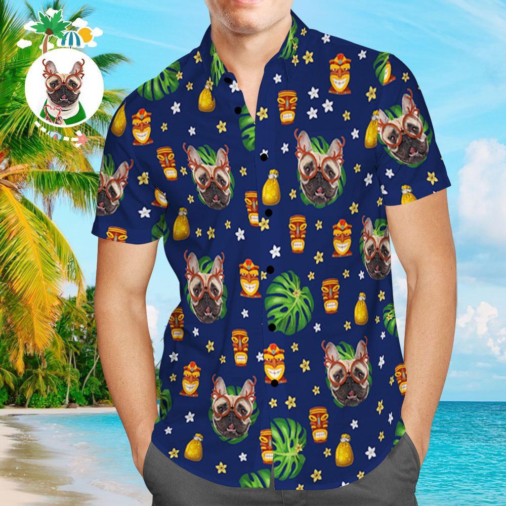Custom Hawaiian Shirts Dog Face Aloha Beach Shirt For Men Custom Hawaiian Shirts Dog Face Aloha Beach Shirt For Men