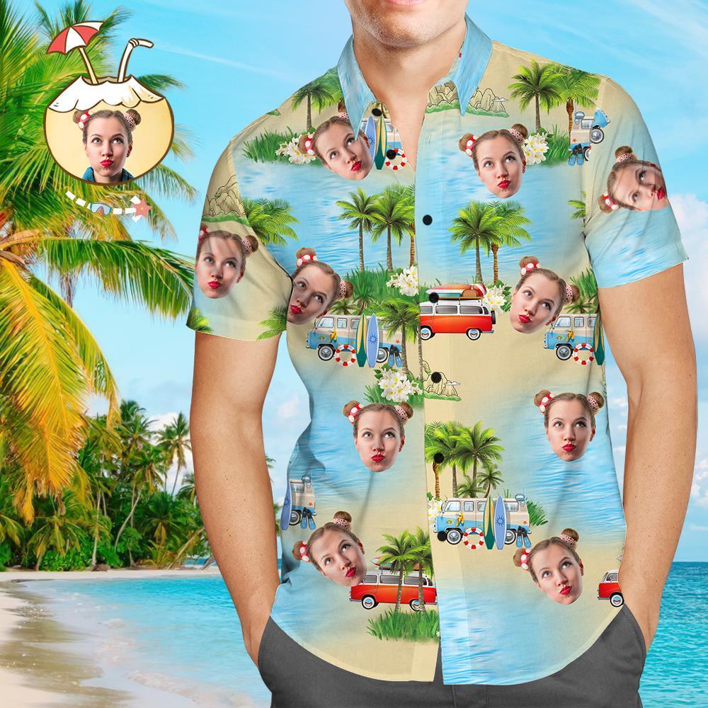 Custom Hawaiian Shirts Island Vacation Personalized Aloha Beach Shirt For Men Custom Hawaiian Shirts Island Vacation Personalized Aloha Beach Shirt For Men