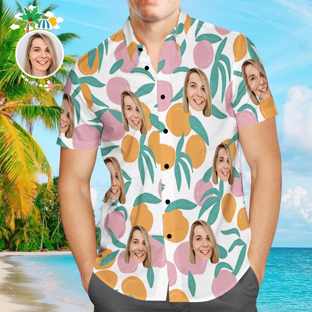 Custom Hawaiian Shirts Orange Design Aloha Beach Shirt For Men Custom Hawaiian Shirts Orange Design Aloha Beach Shirt For Men