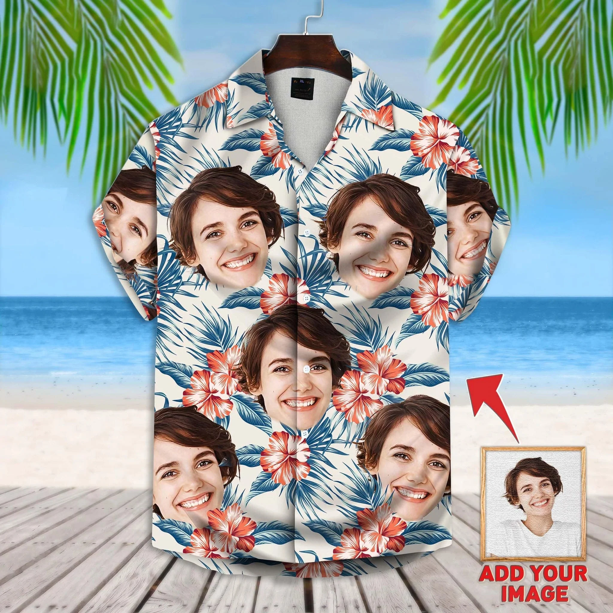 Custom Leaves & Flowers Pattern Trendy Hawaiian Shirt