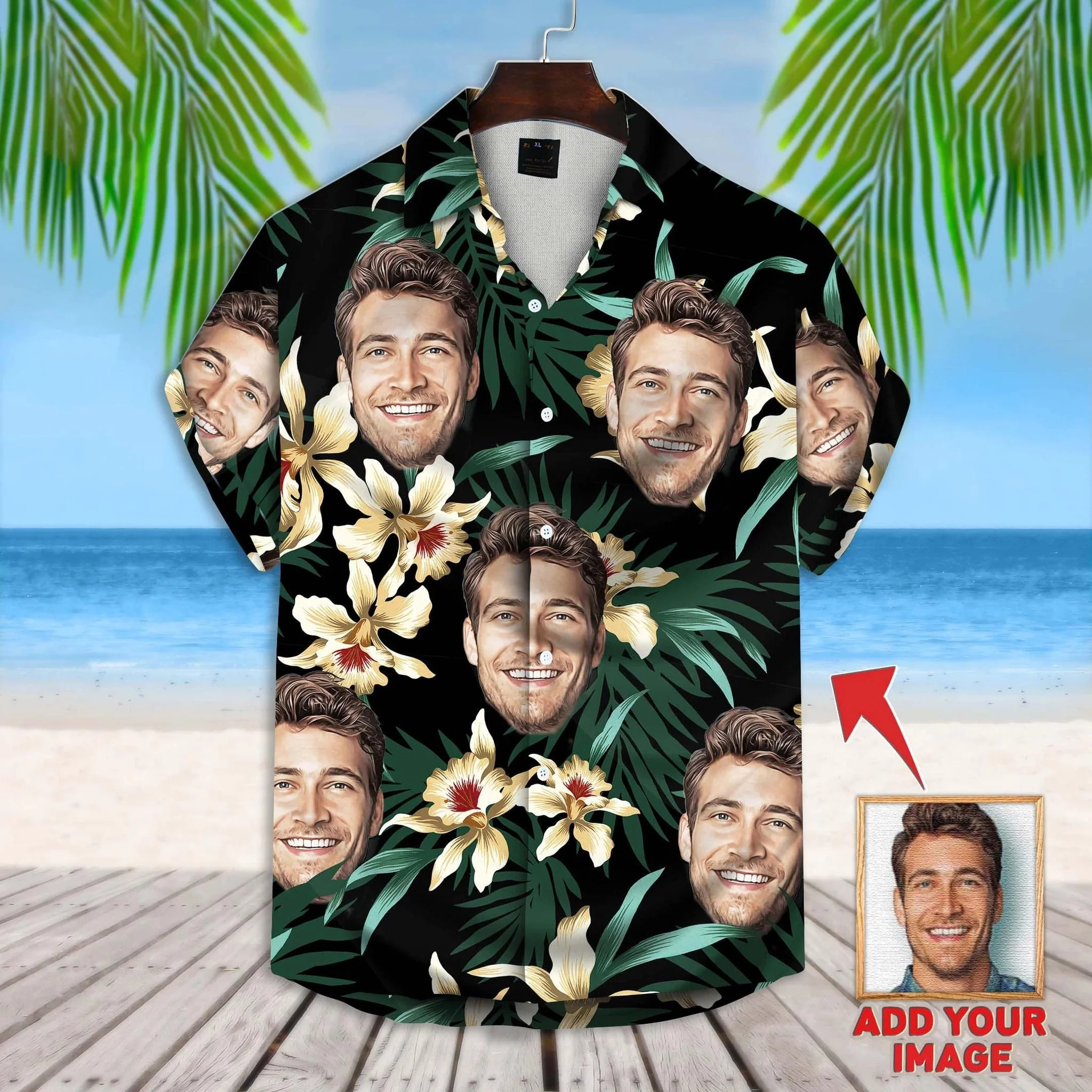 Custom Leaves & Flowers Pattern Trendy Hawaiian Shirt Custom Leaves & Flowers Pattern Trendy Hawaiian Shirt