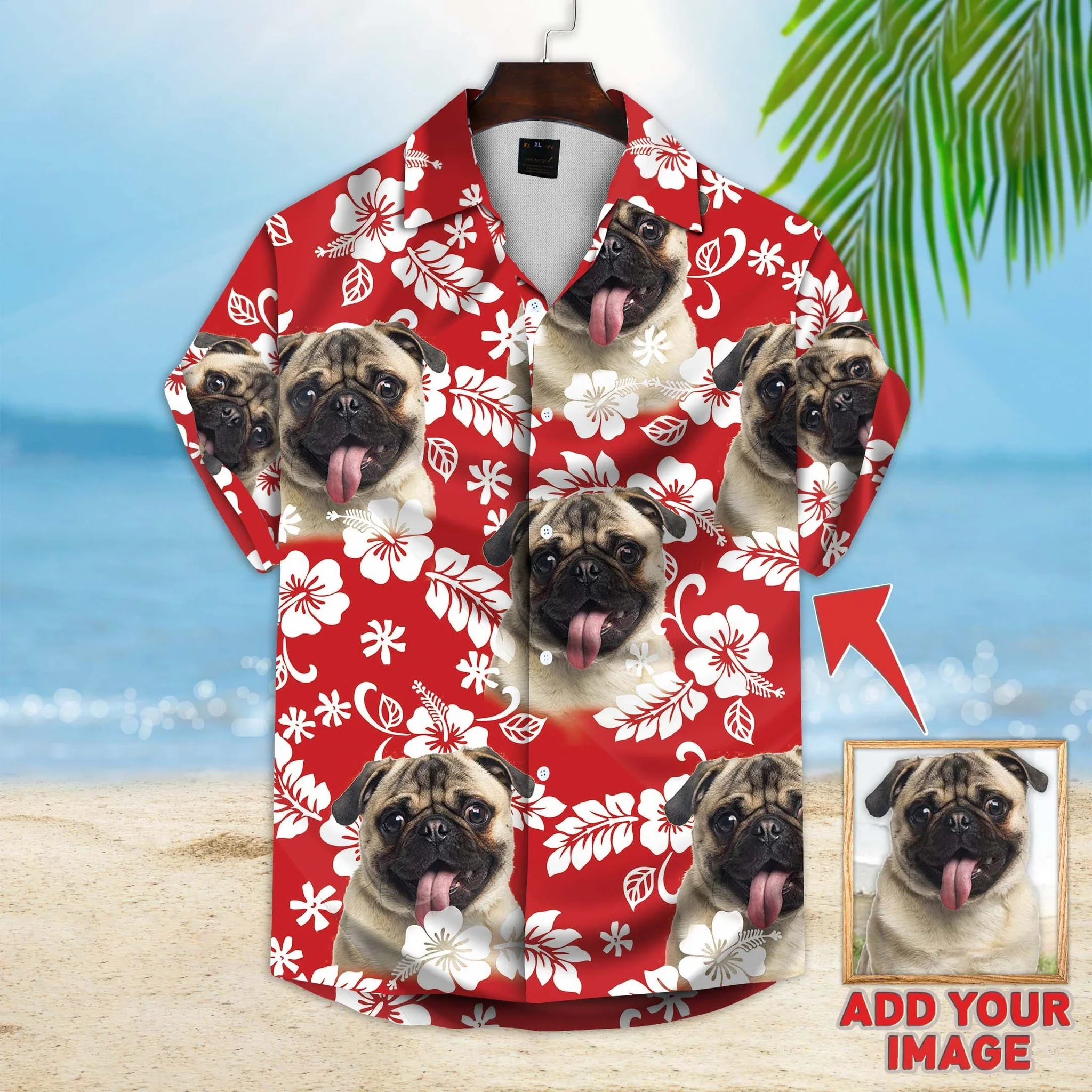 Custom Photo Dog Floral Aloha Shirt, Summer Gift, Short Sleeve Aloha Beach Shirt, Dog Trendy Hawaiian Shirt For Men, Women