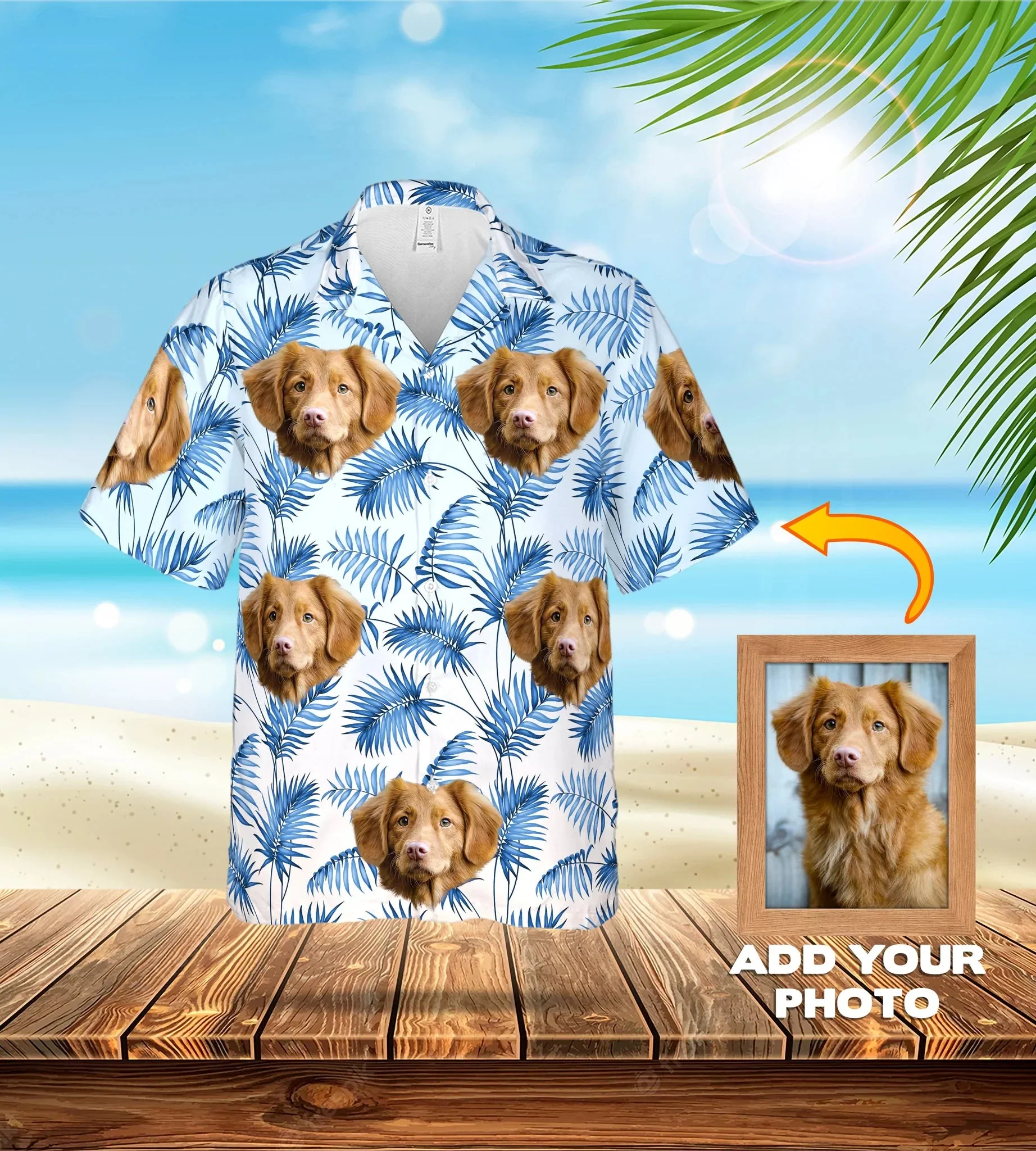Custom Photo Dog Verdant Green Hawwaii Shirt, Dog Flowers Pattern Short-Sleeve Trendy Hawaiian Shirt, Hawaii Shirt For Men And Women
