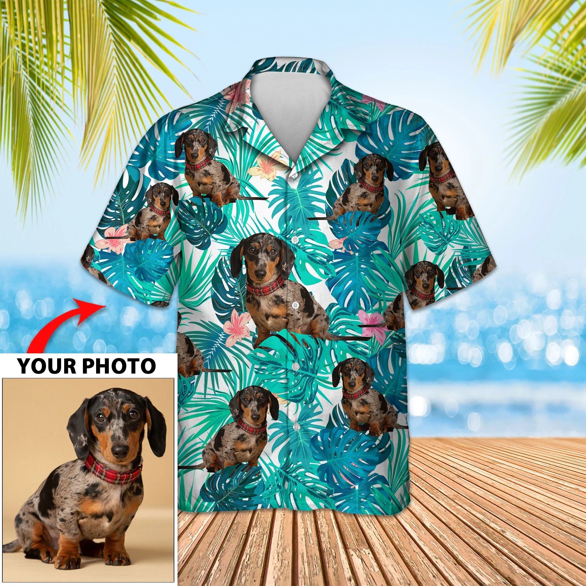 Custom Photo Seamless Dog Hawaiian Shirt Custom Photo Seamless Dog Hawaiian Shirt