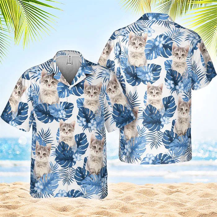 Custom Photo Tropical Leaves And Pet – Dog & Cat Hawaiian Shirt Custom Photo Tropical Leaves And Pet – Dog & Cat Hawaiian Shirt