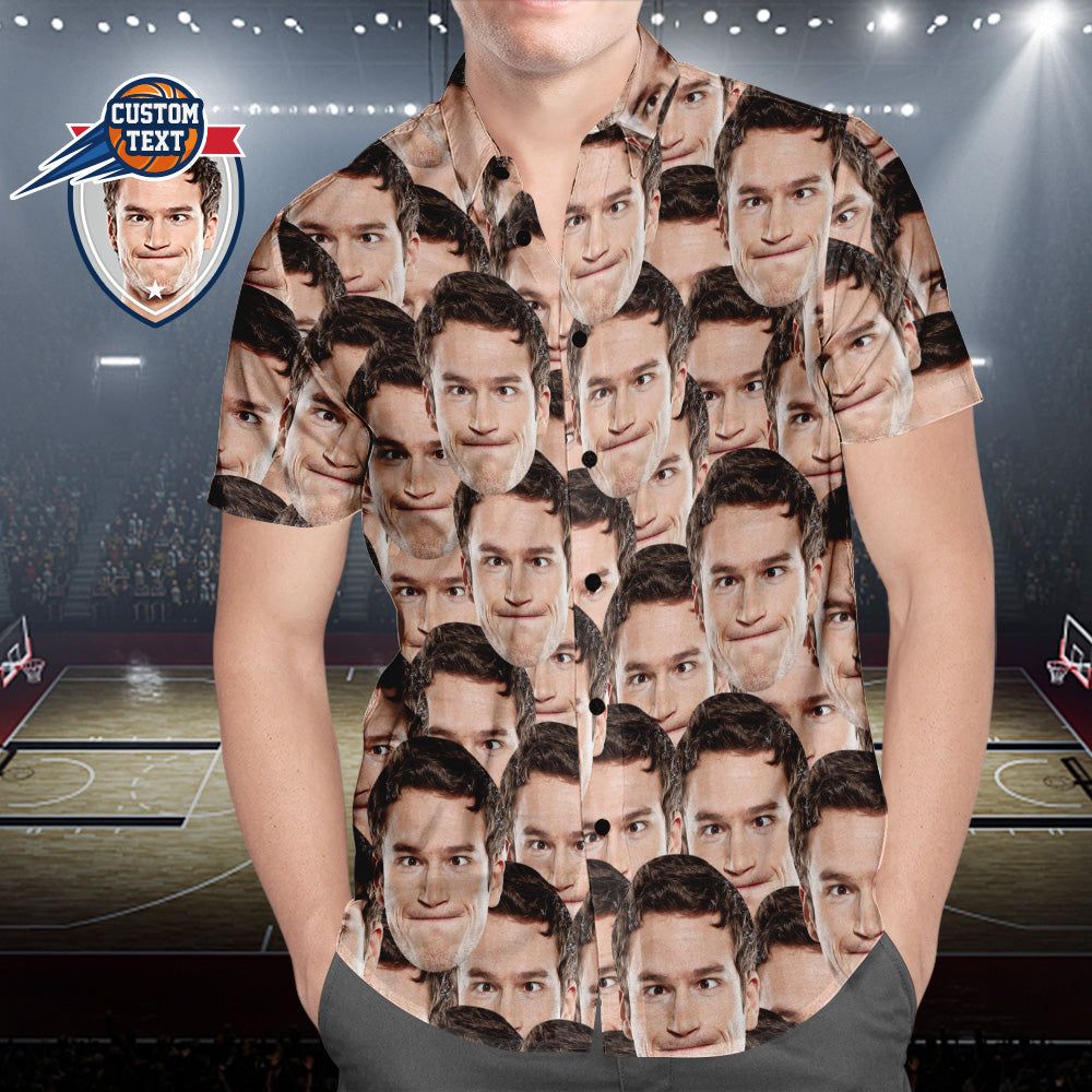 Custom Printed Hawaiian Shirt For Fans Personalized Face And Text Hawaiian Shirt Gift For Fans – Muti-Face Design