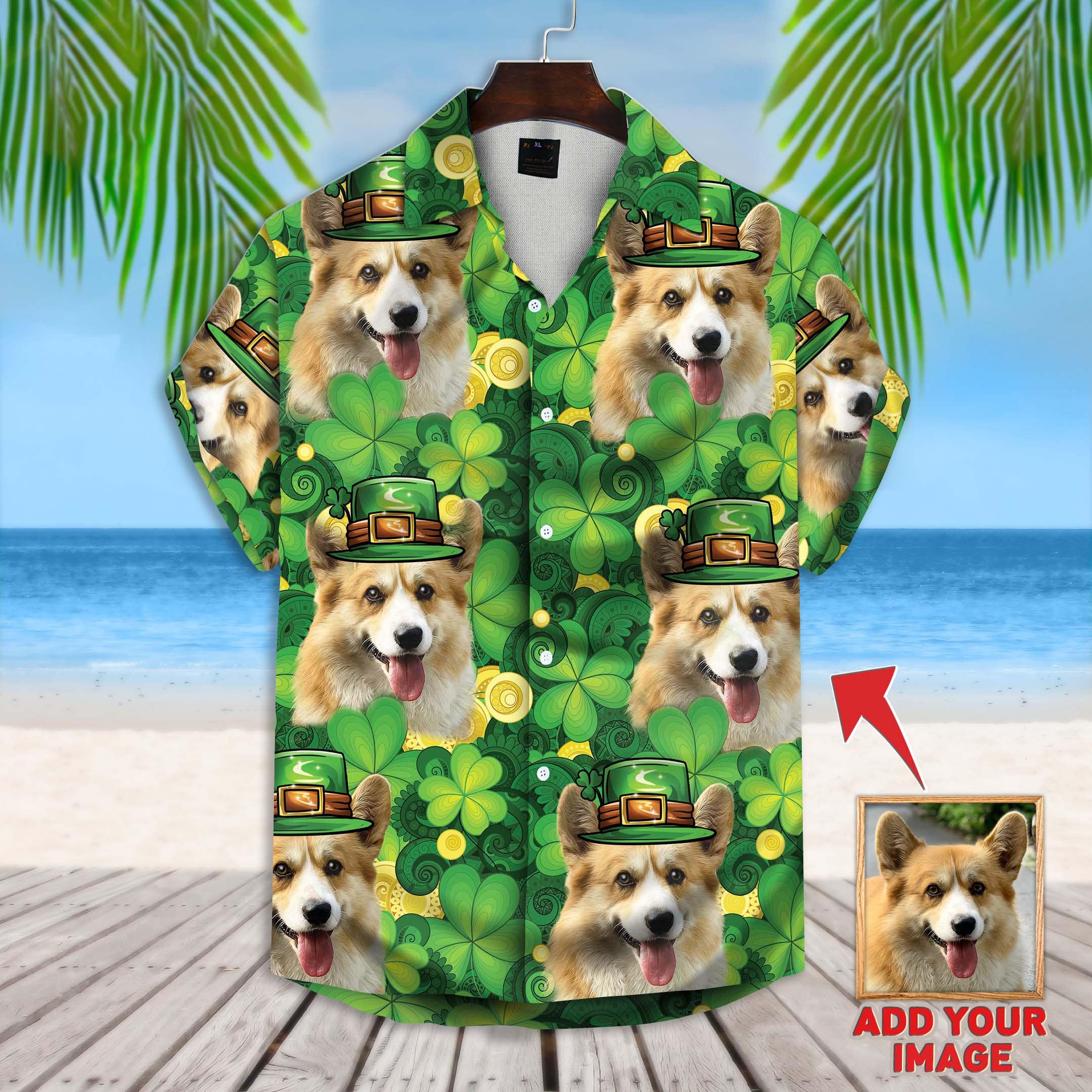 Custom St Patrick Pattern Short-Sleeve Hawaiian Shirt Hawaiian Shirt
