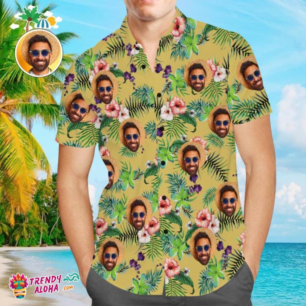 Custom Trendy Aloha Hawaiian Shirts Beer And Cheers Personalized Aloha Beach Shirt For Men