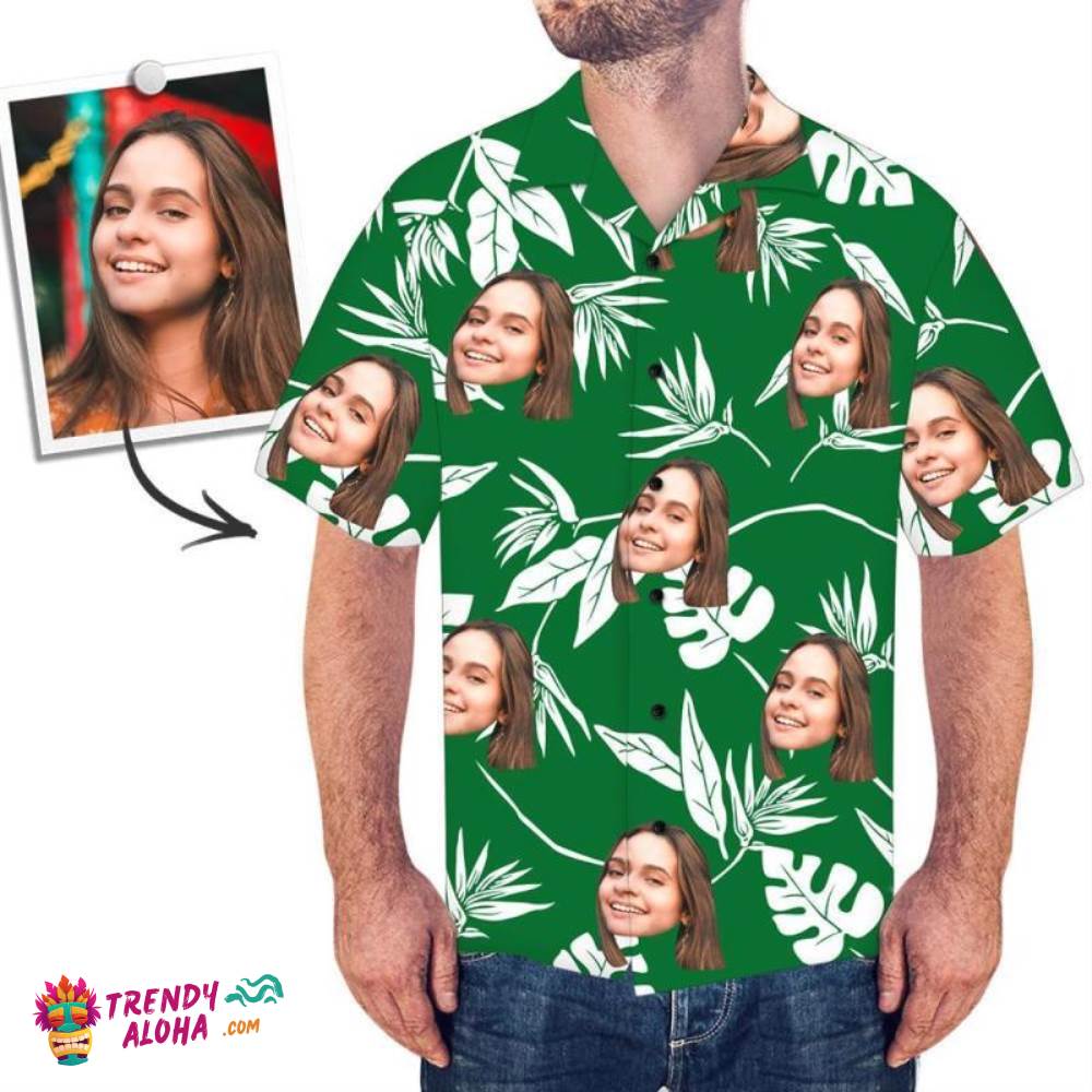 Custom Trendy Aloha Hawaiian Shirts Coconut Tree Aloha Beach Shirt For Men