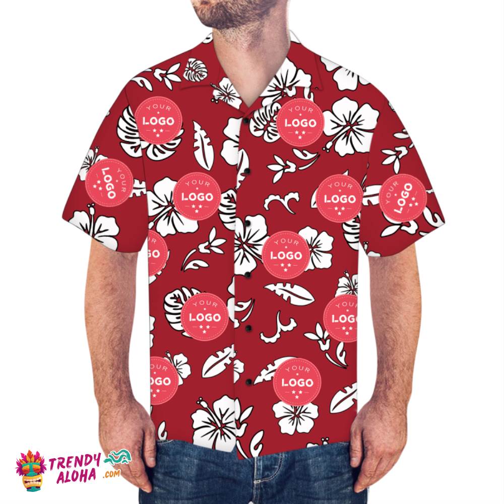 Custom Trendy Aloha Hawaiian Shirts Lily Flowers Personalized Aloha Beach Shirt For Men