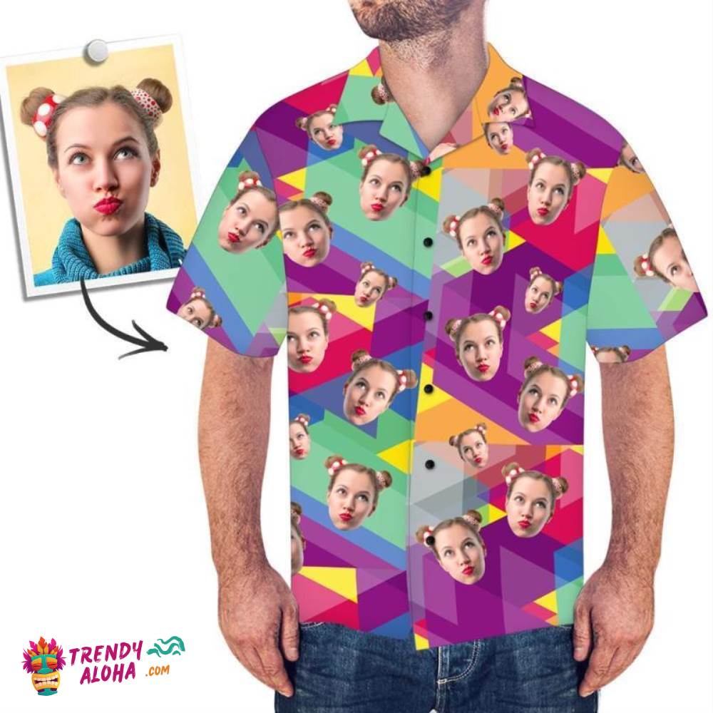 Custom Trendy Aloha Hawaiian Shirts Simple Graphic Design Personalized Aloha Beach Shirt For Men