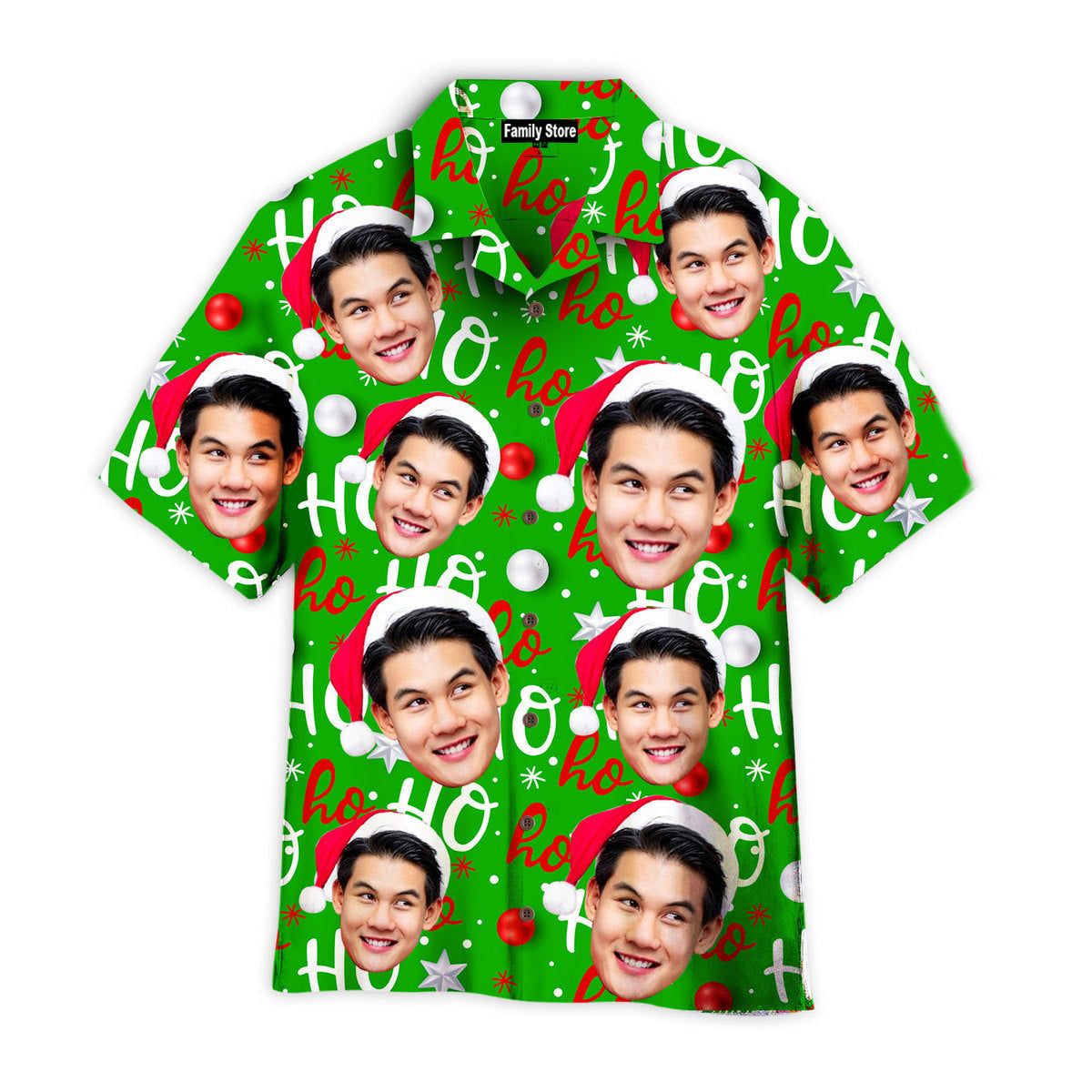 Custom Your Face And Welcome Christmas Custom Hawaiian Shirt Custom Your Face And Welcome Christmas Custom Hawaiian Shirt