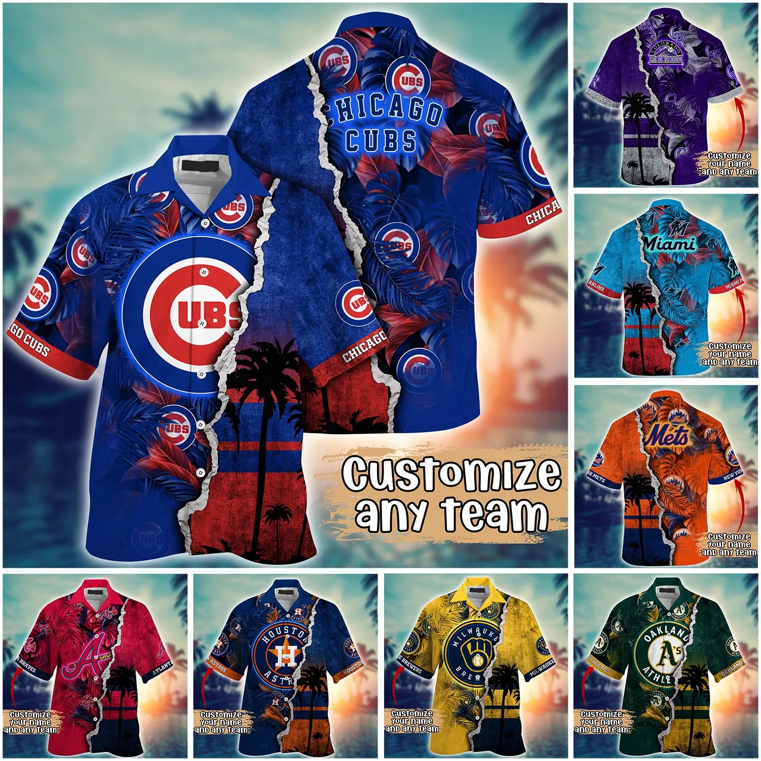 Customize Flower MLB Hawaii Shirt And Tshirt For Fans Custom Summer Aloha Shirt Customize Flower MLB Hawaii Shirt And Tshirt For Fans Custom Summer Aloha Shirt