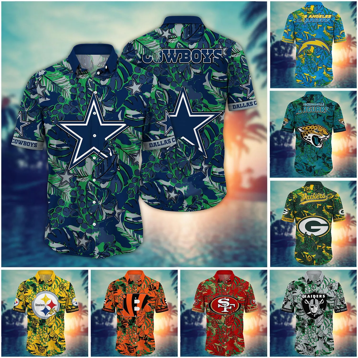 Customize Flower MLB Hawaii Shirt And Tshirt For Fans Golden Hour Aloha Shirt