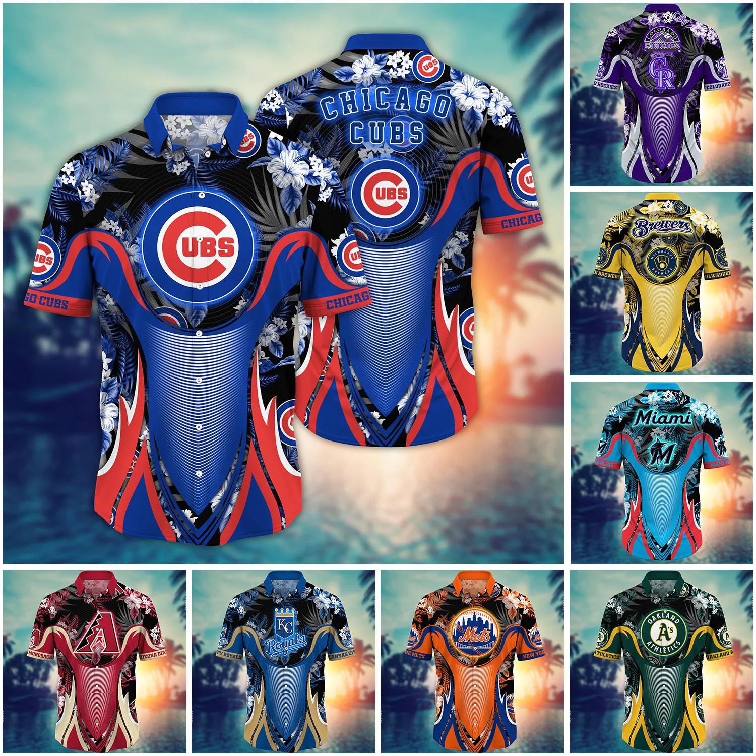 Customize Flower MLB Hawaii Shirt And Tshirt For Fans Music Festivals Aloha Shirt Customize Flower MLB Hawaii Shirt And Tshirt For Fans Music Festivals Aloha Shirt