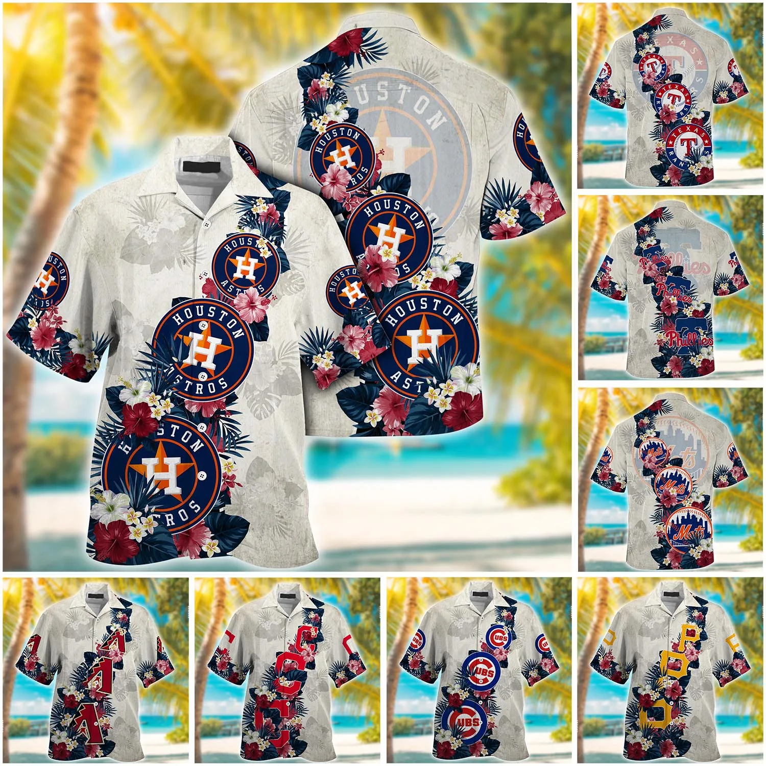 Customize MLB Hawaiian Shirt Flower For Any Teams Any Leagues New Arrivals