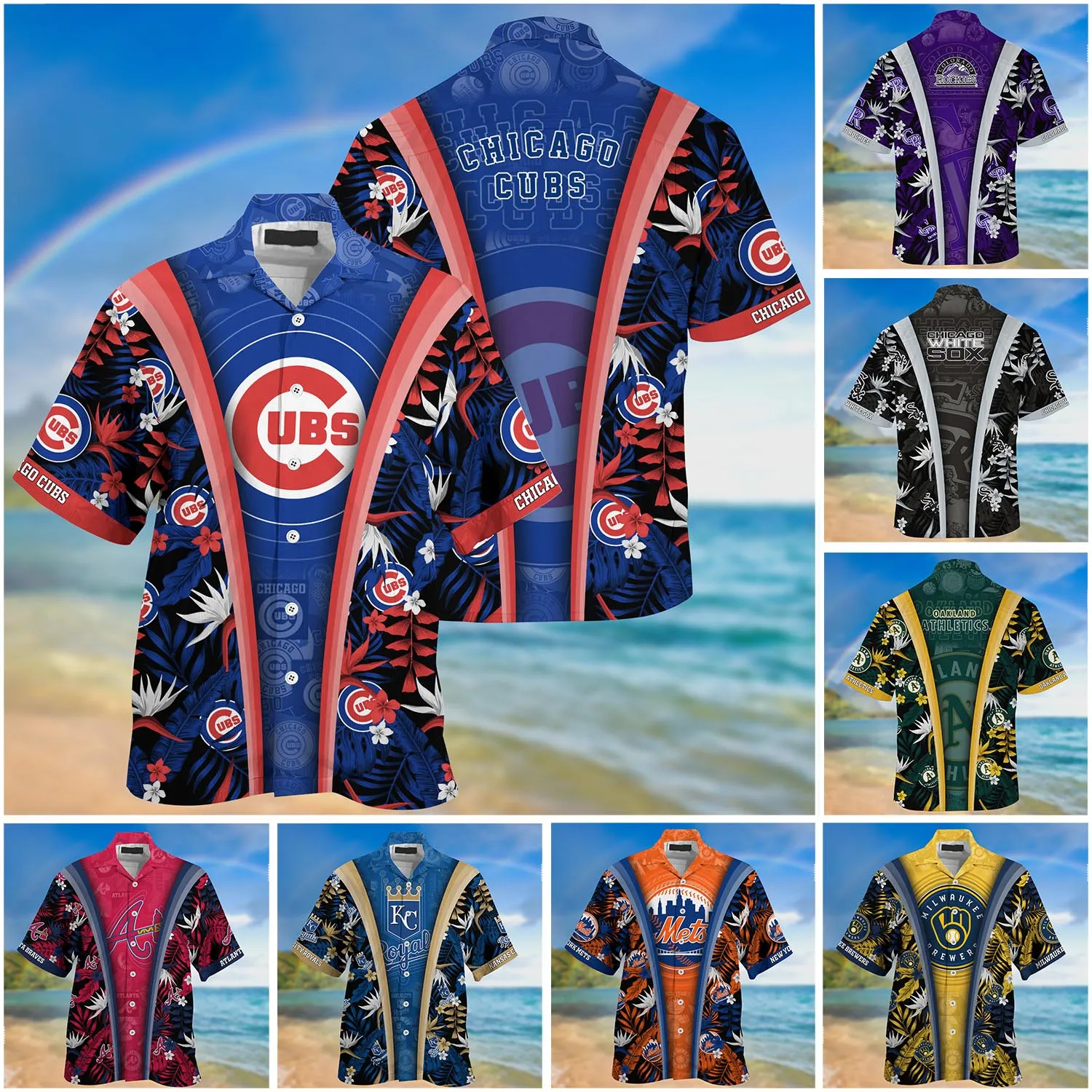 Customize MLB Summer Hawaii Shirt And Shorts For Sports Fans