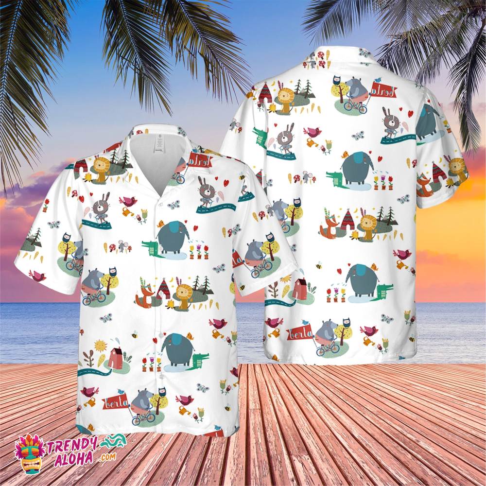 Cute Animal Camp Trending Hawaiian Shirt, Summer Vacation Hawaiian Shirt Cute Animal Camp Trending Hawaiian Shirt, Summer Vacation Hawaiian Shirt