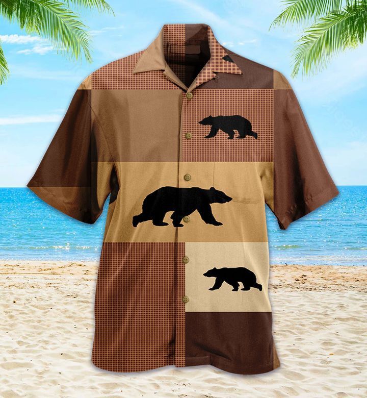 Cute Bear Brown Hawaiian Shirt 3D Summer Gifts